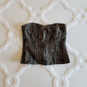 H&M Snake Print Crop Top